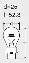 Лампа 2-контактная пластиковый цоколь 3157 Osram (фото №2)