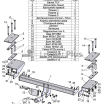 Фаркоп для CHEVROLET LACETTI (KLAN) (седан) 2004-.../DAEWOO GENTRA 2013-... (С БЫСТРОСЪЕМНЫМ ШАРОМ)&nbsp; C202BA Leader Plus (мини-фото №1)