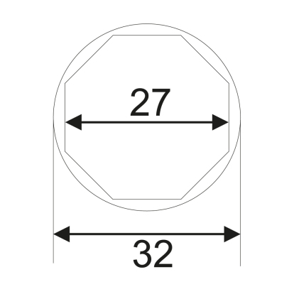 Головка торцевая для датчика КПП (27мм,8 граней,1/2")  JTC /1 JTC5242 JTC (фото №3)